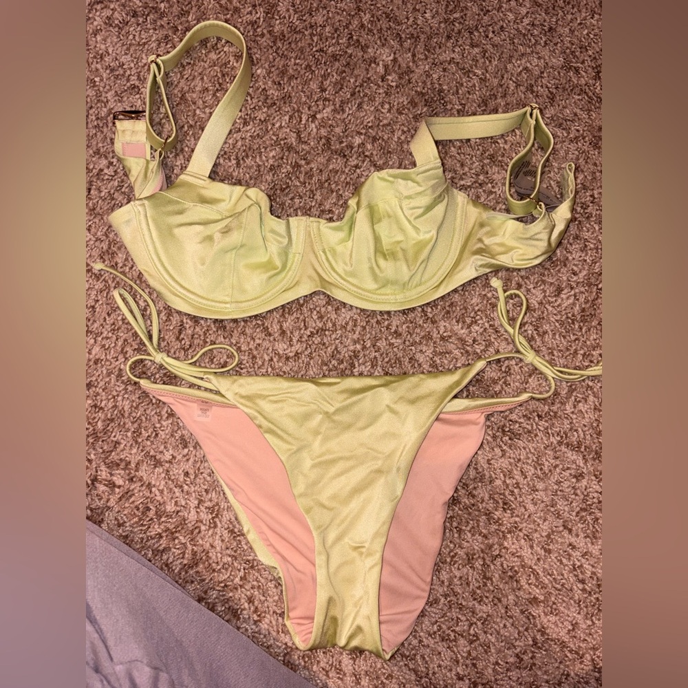 Victoria’s Secret Lime Green Underwire Bikini Set - like new!